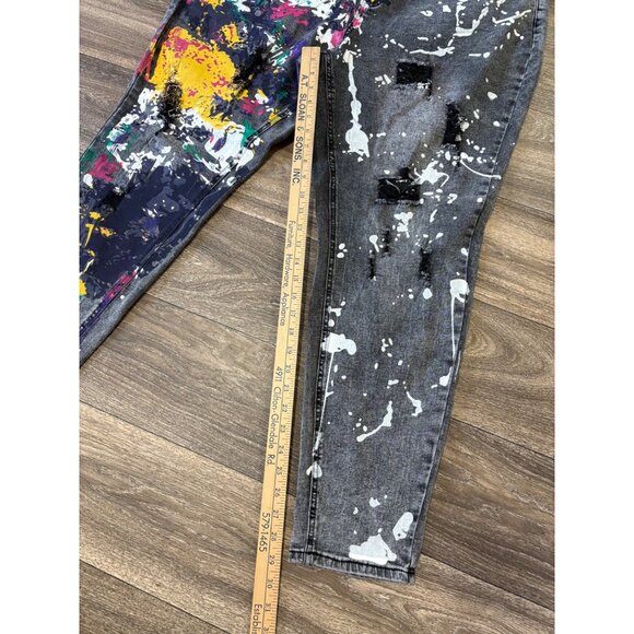 Ashley Stewart Jeans Women's Plus Size 20 Paint Splatter Graffiti Y2K Streetwear - Picture 7 of 10
